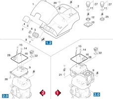 KÄRCHER Ersatzteile Dampfreiniger K 1401PLUS -M.BE*DE 1.058-803.0 Geraet Oberteil