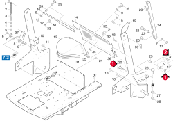 KÄRCHER Professional Ersatzteile Kehrmaschinen KMR 1250 LPG  Einzelteile hinten 1.091-116.0