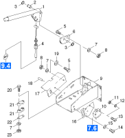 KÄRCHER Professional Ersatzteile Kehrmaschinen KMR 1200 B  Handbremse Anbau 1.891-104.0
