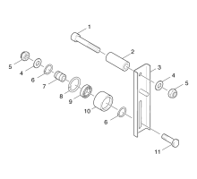 KÄRCHER Professional Ersatzteile Kehrmaschinen KMR 1200 B  Halterung Spannrolle 1.891-104.0