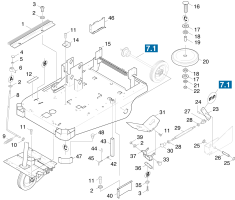 KÄRCHER Professional Ersatzteile Kehrmaschinen KMR 1050 BAT Grundrahmen 1.047-111.0