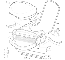 KÄRCHER Professional Ersatzteile Kehrmaschinen KM 650 I        EU Kehrbehaelter 1.132-110.0