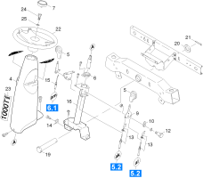 KÄRCHER Professional Ersatzteile Kehrmaschinen KMR 1000 T      EU  Lenksaeule 1.244-104.0