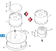 KÄRCHER Professional Ersatzteile Bodenreiniger BD-44 180 1.291-101.0 Haube Motor