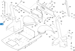 KÄRCHER Professional Ersatzteile Kehrmaschinen KMR 1250 LPG  Einzelteile hinten 1.091-116.0