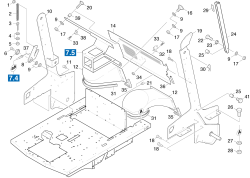 KÄRCHER Professional Ersatzteile Kehrmaschinen KMR 1250 D KAT  Einzelteile hinten 1.091-135.0