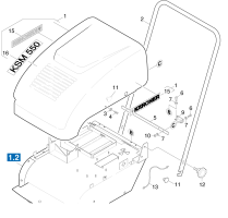 KÄRCHER Professional Ersatzteile Kehrmaschinen KSM 550 BAT   EU 0 Haube Einzelteile