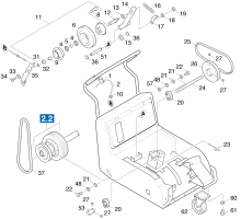 KÄRCHER Professional Ersatzteile Kehrmaschinen KSM 700 B 0 Antrieb und Raeder