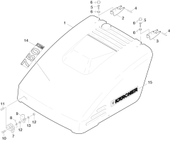 KÄRCHER Professional Ersatzteile Kehrmaschinen KSM 750 BAT 0 Haube