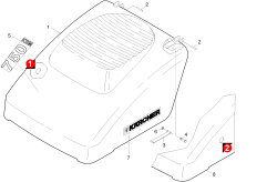 KÄRCHER Professional Ersatzteile Kehrmaschinen KSM 750 B 0 Haube