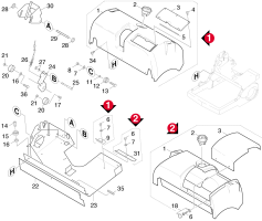 KÄRCHER Professional Ersatzteile Kehrmaschinen PS 400 0 Geraet Oberteil