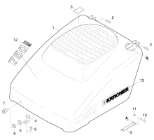 KÄRCHER Professional Ersatzteile Kehrmaschinen KSM 750 BAT-XL 0 Haube