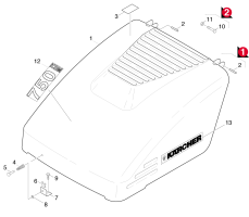 KÄRCHER Professional Ersatzteile Kehrmaschinen KSM 750 BAT 0 Haube