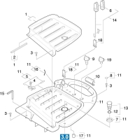 KÄRCHER Ersatzteile Dampfreiniger K 1801 BSX 1.363-201.0 Gehaeuse Oberteil