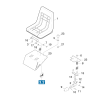 KÄRCHER Professional Ersatzteile Kehrmaschinen KMR 1050 B-LUFTBER.  Sitz 1.047-154.0