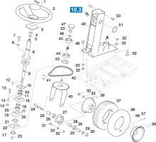 KÄRCHER Professional Ersatzteile Kehrmaschinen KMR 1200 B  Lenkung 1.891-104.0