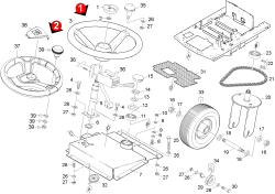 KÄRCHER Professional Ersatzteile Kehrmaschinen KMR 1250 BAT PACK Einbau Lenkung 1.091-112.0