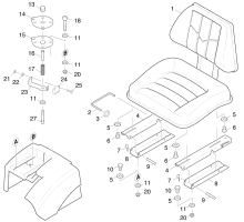 KÄRCHER Professional Ersatzteile Kehrmaschinen KMR 1250 BAT PACK Sitz 1.091-112.0