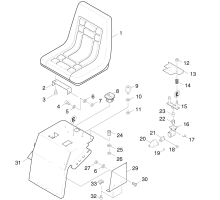 KÄRCHER Professional Ersatzteile Kehrmaschinen KMR 1050 S -B  Sitz 1.047-804.0