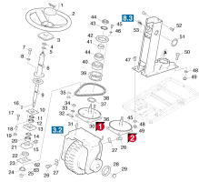 KÄRCHER Professional Ersatzteile Kehrmaschinen KMR 1200 BAT Lenkung 1.891-101.0