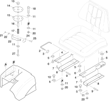 KÄRCHER Professional Ersatzteile Kehrmaschinen Unica 1250 BAT Sitz 1.091-201.0