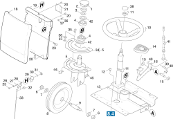 KÄRCHER Professional Ersatzteile Kehrmaschinen KMR 1050 B -2 SB  Lenkung 1.047-504.0