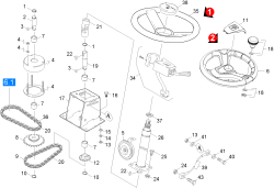 KÄRCHER Professional Ersatzteile Kehrmaschinen KMR 1550 B  Lenkung 1.948-204.0