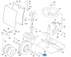 KÄRCHER Professional Ersatzteile Kehrmaschinen KMR 1050 B-LUFTBER.  Lenkung 1.047-154.0
