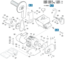 KÄRCHER Professional Ersatzteile Kehrmaschinen KMR 1200 B  Motor Einbau 1.891-104.0