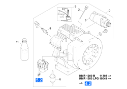 KÄRCHER Professional Ersatzteile Kehrmaschinen KMR 1200 B  Motor Einzelteile 1.891-104.0