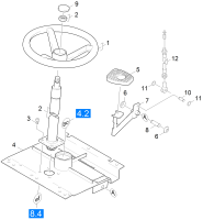 KÄRCHER Professional Ersatzteile Kehrmaschinen KMR 1050 BAT Lenkung 1.047-111.0