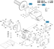KÄRCHER Professional Ersatzteile Kehrmaschinen KMR 1200 B  Einbau Motor 1.891-104.0