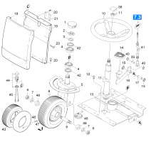 KÄRCHER Professional Ersatzteile Kehrmaschinen KMR 1050 S -B  Lenkung 1.047-804.0