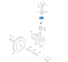 KÄRCHER Professional Ersatzteile Kehrmaschinen KMR 1050 XL-BAT Radgabel 1.047-901.0