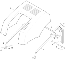 KÄRCHER Professional Ersatzteile Kehrmaschinen KMR 1050 B -2 SB  Haube 1.047-504.0