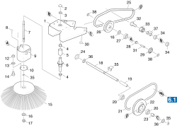 KÄRCHER Professional Ersatzteile Kehrmaschinen KSM 750 B 0 Antrieb Seitenbesen