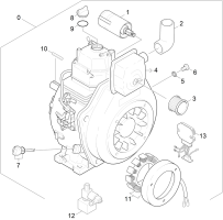 KÄRCHER Professional Ersatzteile Kehrmaschinen KMR 1250 D KAT  Motor Einzelteile 1.091-135.0