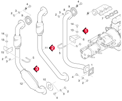 KÄRCHER Professional Ersatzteile Kehrmaschinen KMR 1700 D      EU  Kruemmer Auspuff