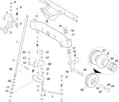 KÄRCHER Professional Ersatzteile Kehrmaschinen KMR 1000 T      EU  Vorderachse 1.244-104.0