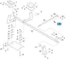 KÄRCHER Professional Ersatzteile Kehrmaschinen KMR 1700 B-LPG  Pedal 1.186-404.0