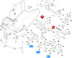 KÄRCHER Professional Ersatzteile Kehrmaschinen KMR 1550 D-KAT-1SB  Haube 1.948-314.0