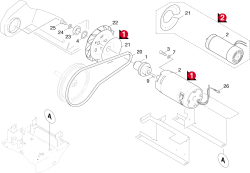 KÄRCHER Professional Ersatzteile Kehrmaschinen KMR 1050 BAT Motor 1.047-111.0
