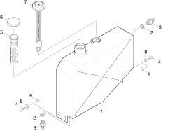 KÄRCHER Professional Ersatzteile Kehrmaschinen KMR 1550 D-KAT-1SB  Kraftstofftank kpl. 1.948-314.0