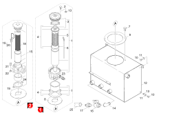 KÄRCHER Professional Ersatzteile Kehrmaschinen KMR 1550 B  Tank kpl. 1.948-204.0