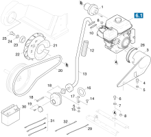 KÄRCHER Professional Ersatzteile Kehrmaschinen KMR 1050 B-LUFTBER.  Einbau Motor 1.047-154.0