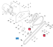 KÄRCHER Professional Ersatzteile Kehrmaschinen KMR 1200 BAT Antriebsuebertragung 1.891-101.0