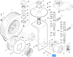 KÄRCHER Professional Ersatzteile Kehrmaschinen KMR 1550 D-KAT-1SB  Fahrwerk 1.948-314.0