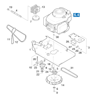 KÄRCHER Professional Ersatzteile Kehrmaschinen KSM 750 B 0 Motor Einbau 4.5 HP