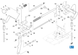 KÄRCHER Professional Ersatzteile Kehrmaschinen KMR 1250 D KAT  Hoehenverstellung 1.091-134.0