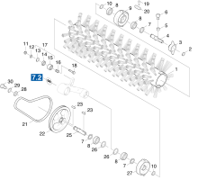 KÄRCHER Professional Ersatzteile Kehrmaschinen KMR 1200 D  Antrieb Kehrwalze 1.891-114.0